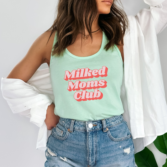 Milked Moms Club Racerback Tank Top